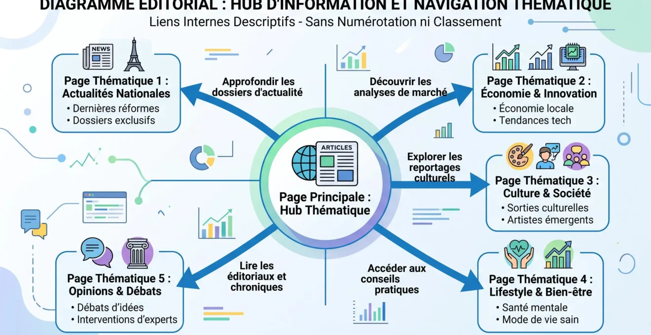Schéma de maillage interne facilitant la découverte d’une page stratégique
